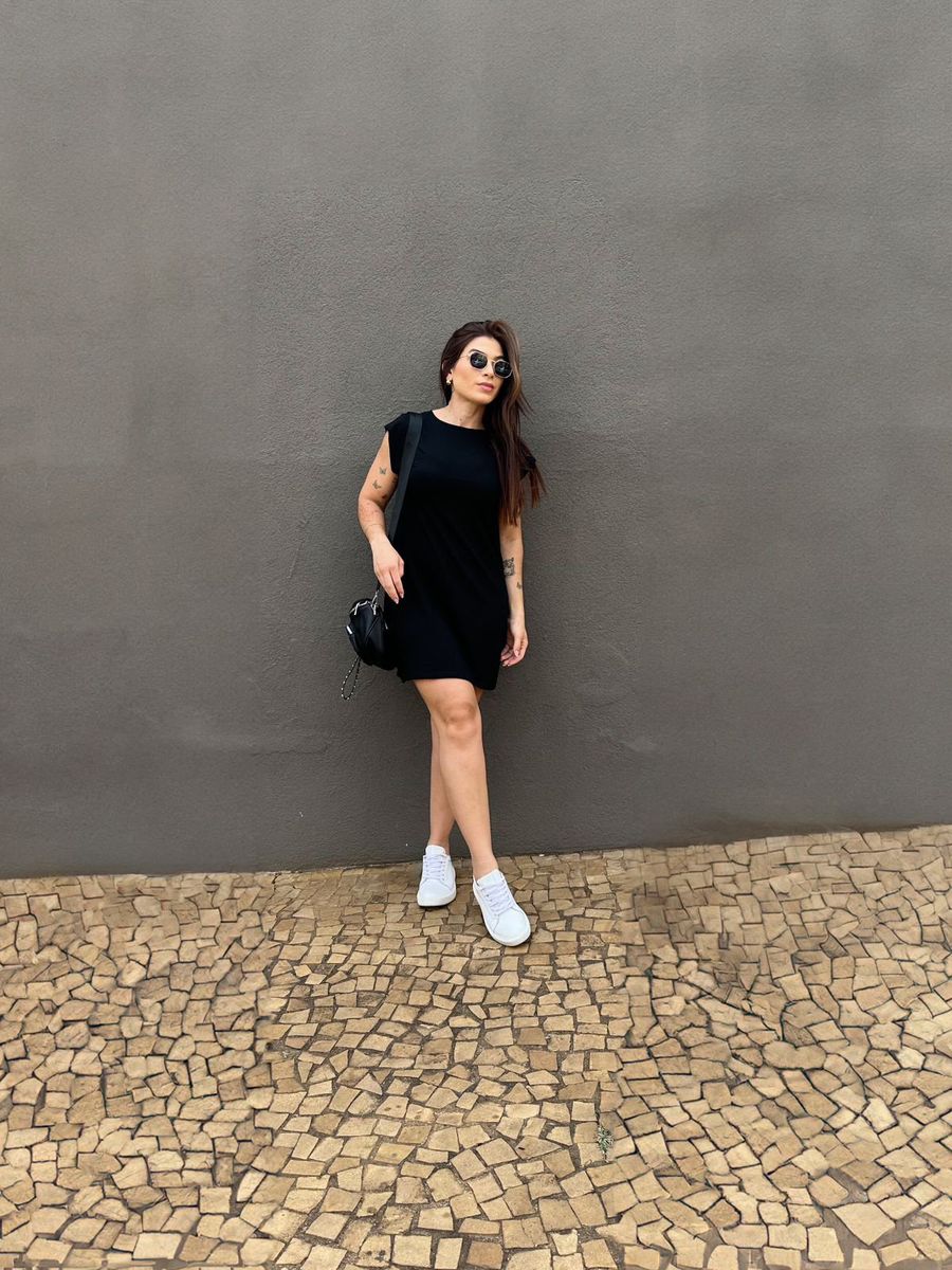 Vestido Curto Muscle Malha Premium PRETO