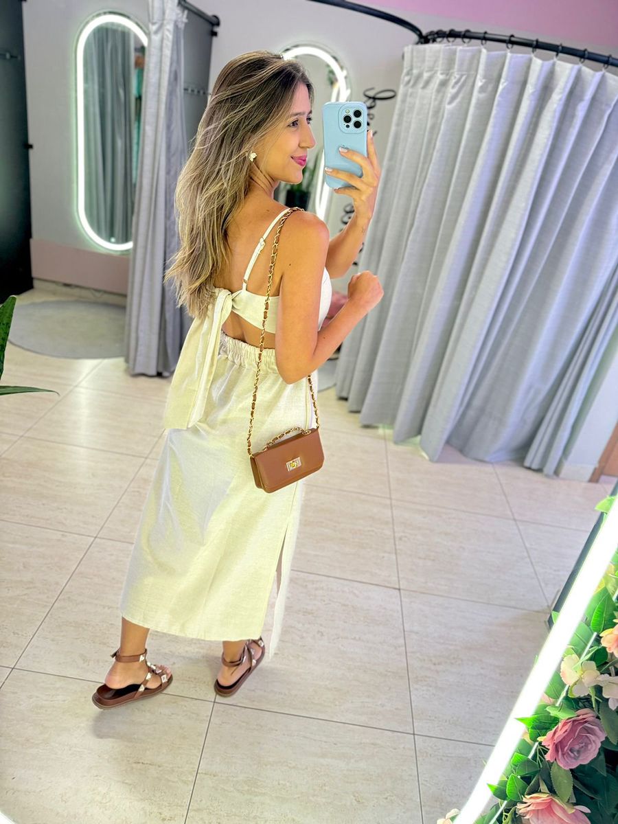 VESTIDO MIDI ISIS CRU