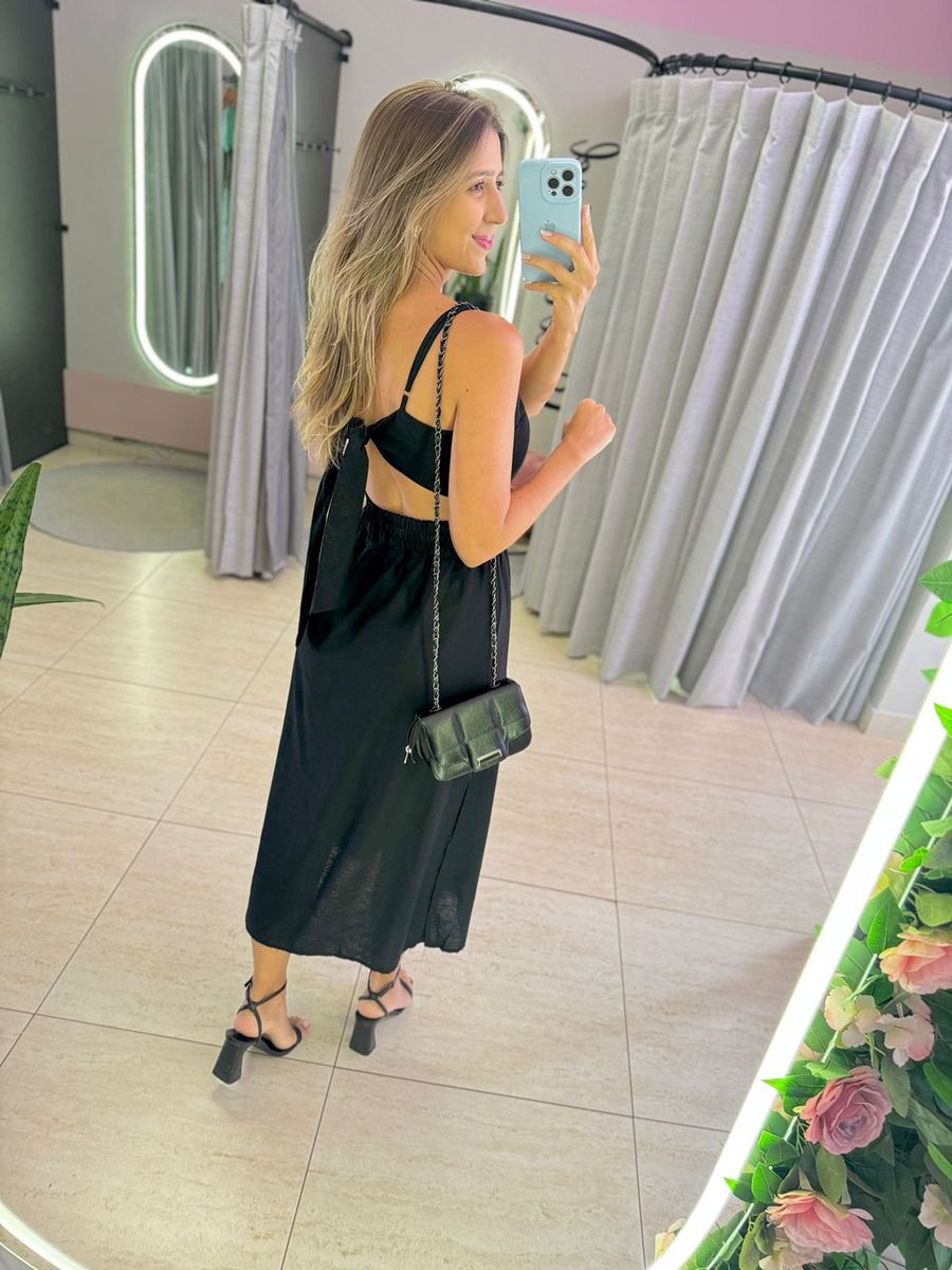VESTIDO MIDI ISIS PRETO