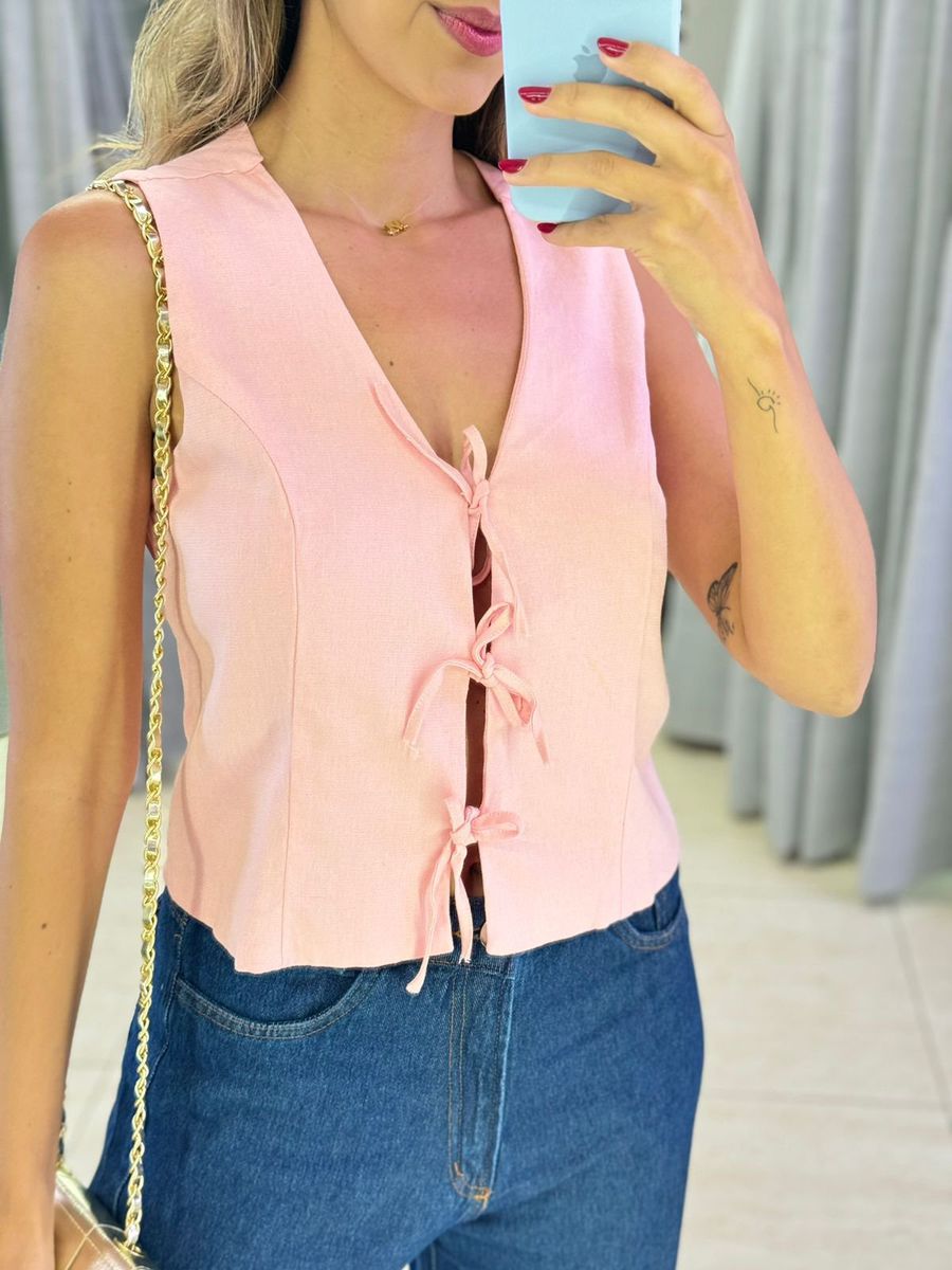 BLUSA LINHO TABATA ROSA