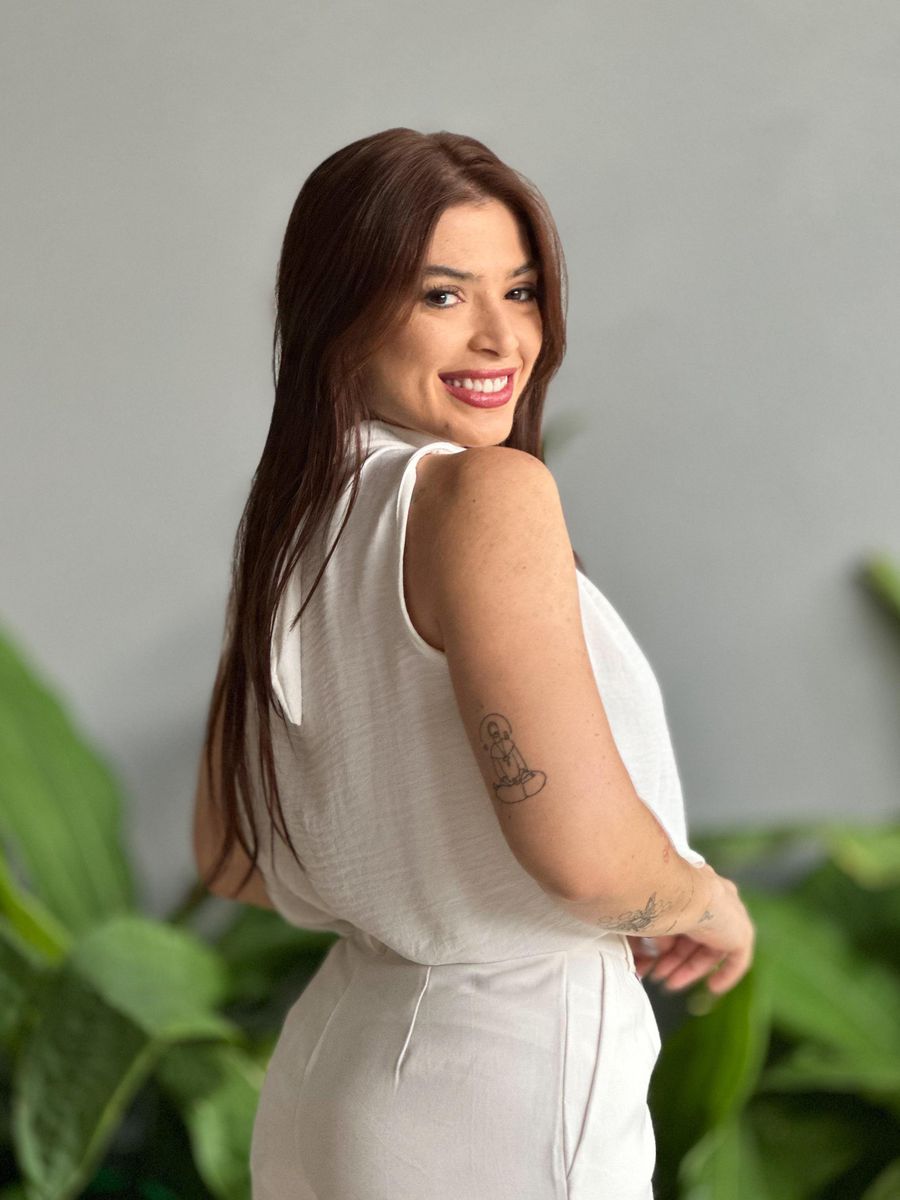 Blusa Geise Cavada OFF WHITE