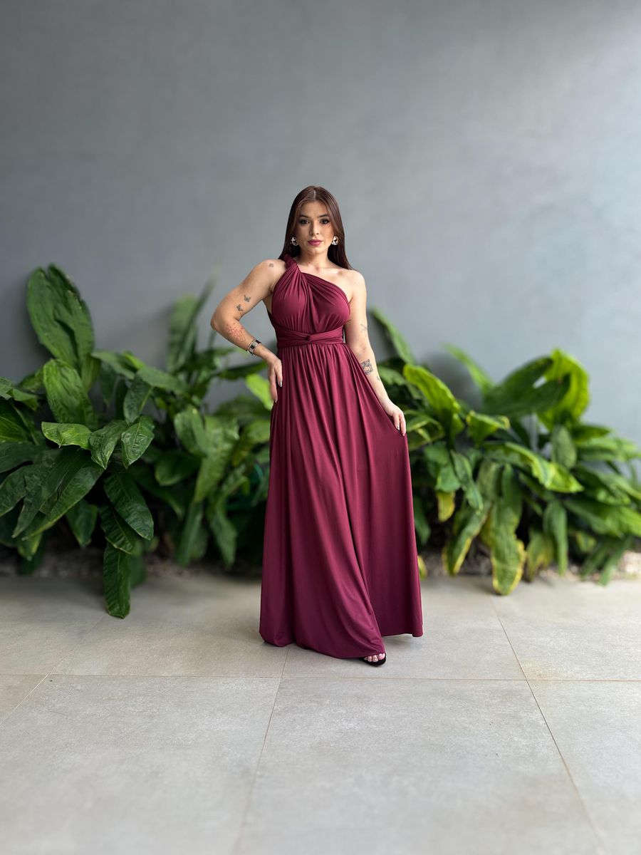 Vestido Longo Multiformas MARSALA