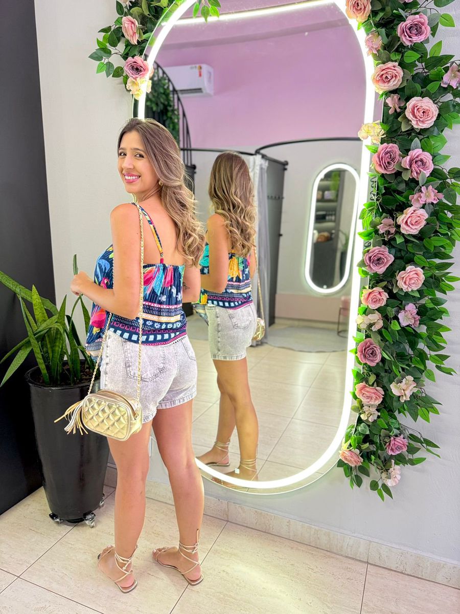 SHORT JEANS ESTONADO CINZA
