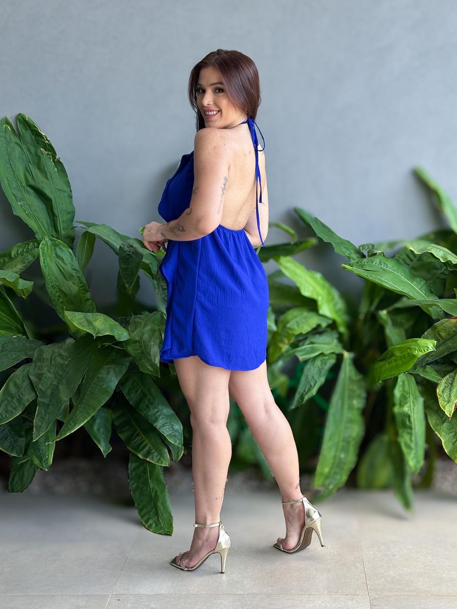 Vestido Babados Aniele AZUL BIC