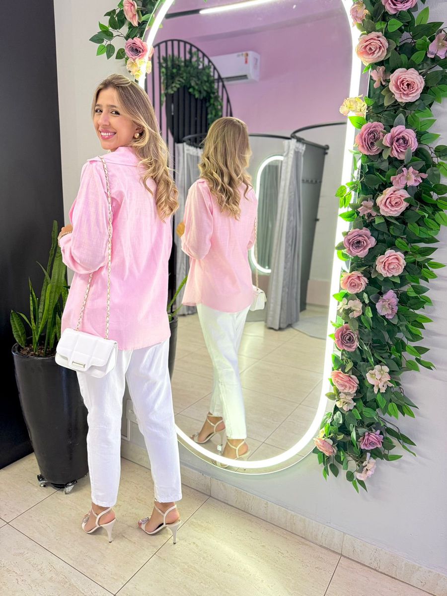 CALÇA MOM LISA BRANCA BRANCO