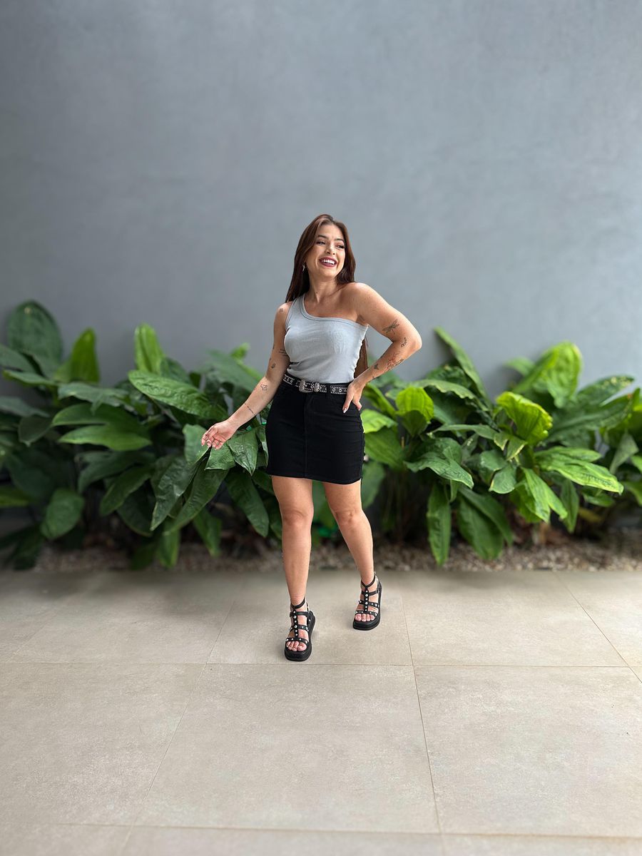 Saia Jeans Nexxo 04 PRETO