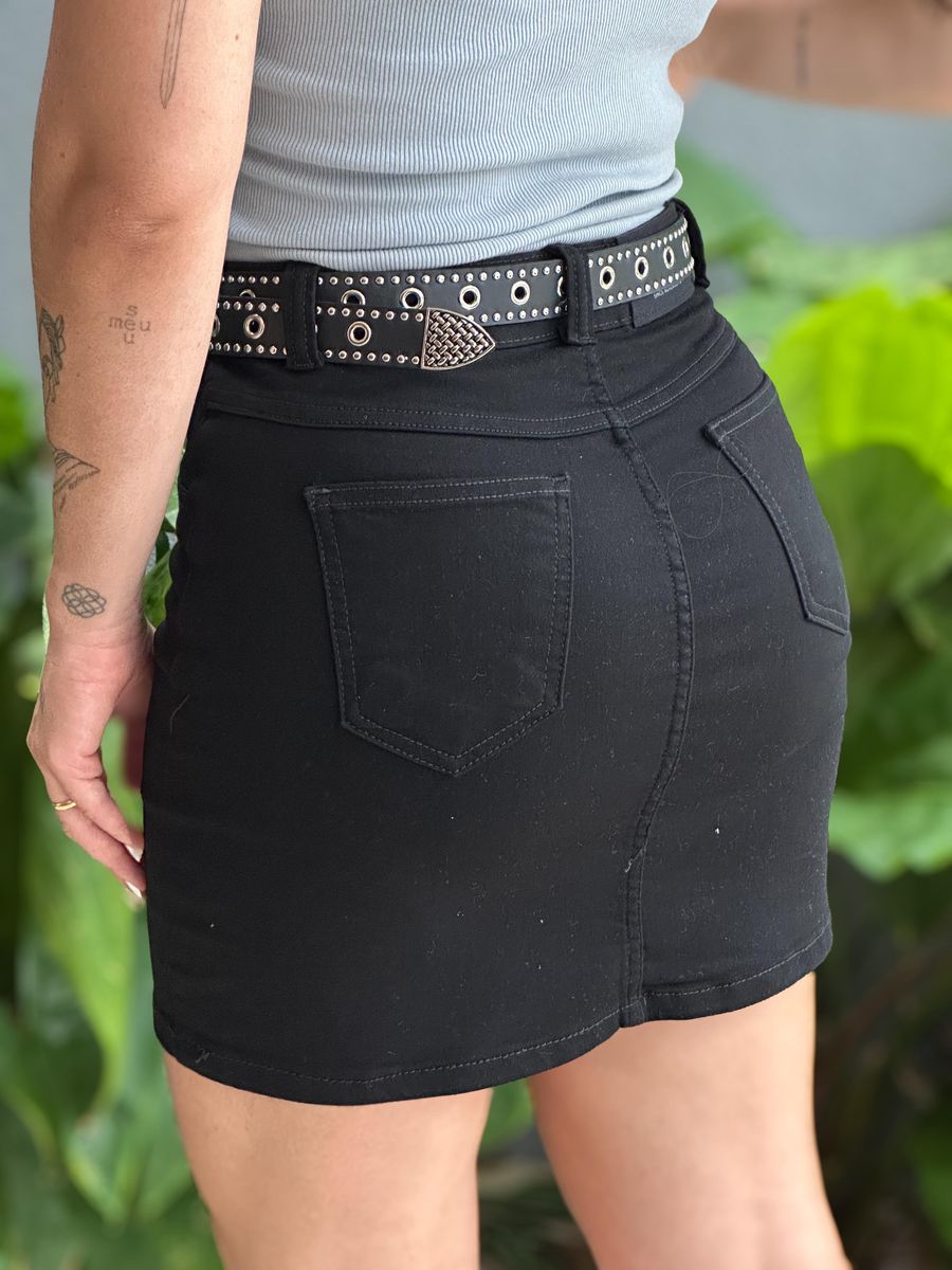 Saia Jeans Nexxo 04 PRETO