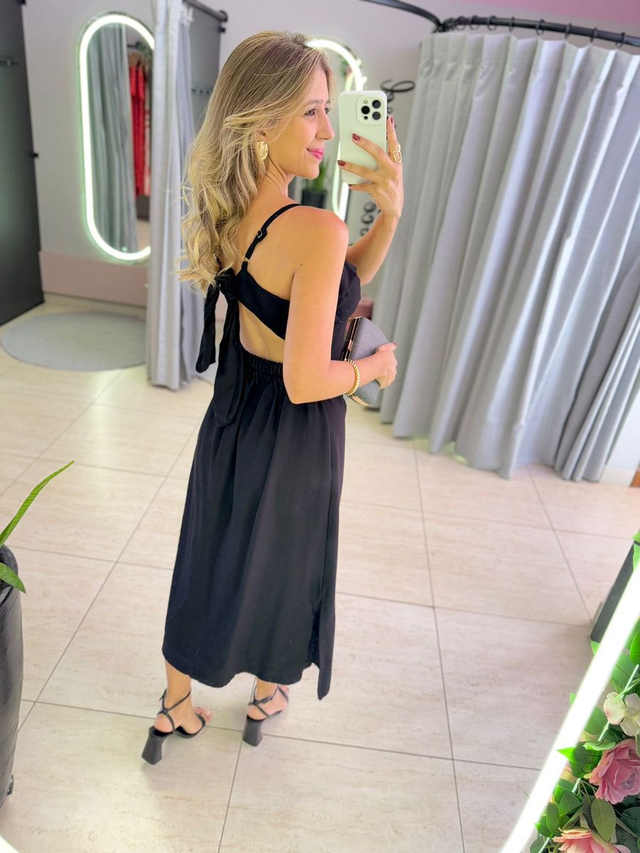 VESTIDO EDUARDA PRETO
