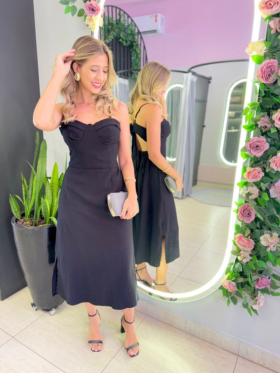 VESTIDO EDUARDA PRETO