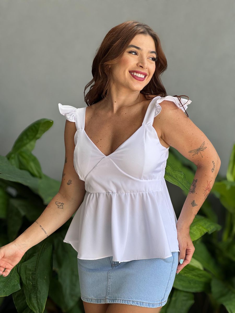 Bata Lana em Crepe BRANCO