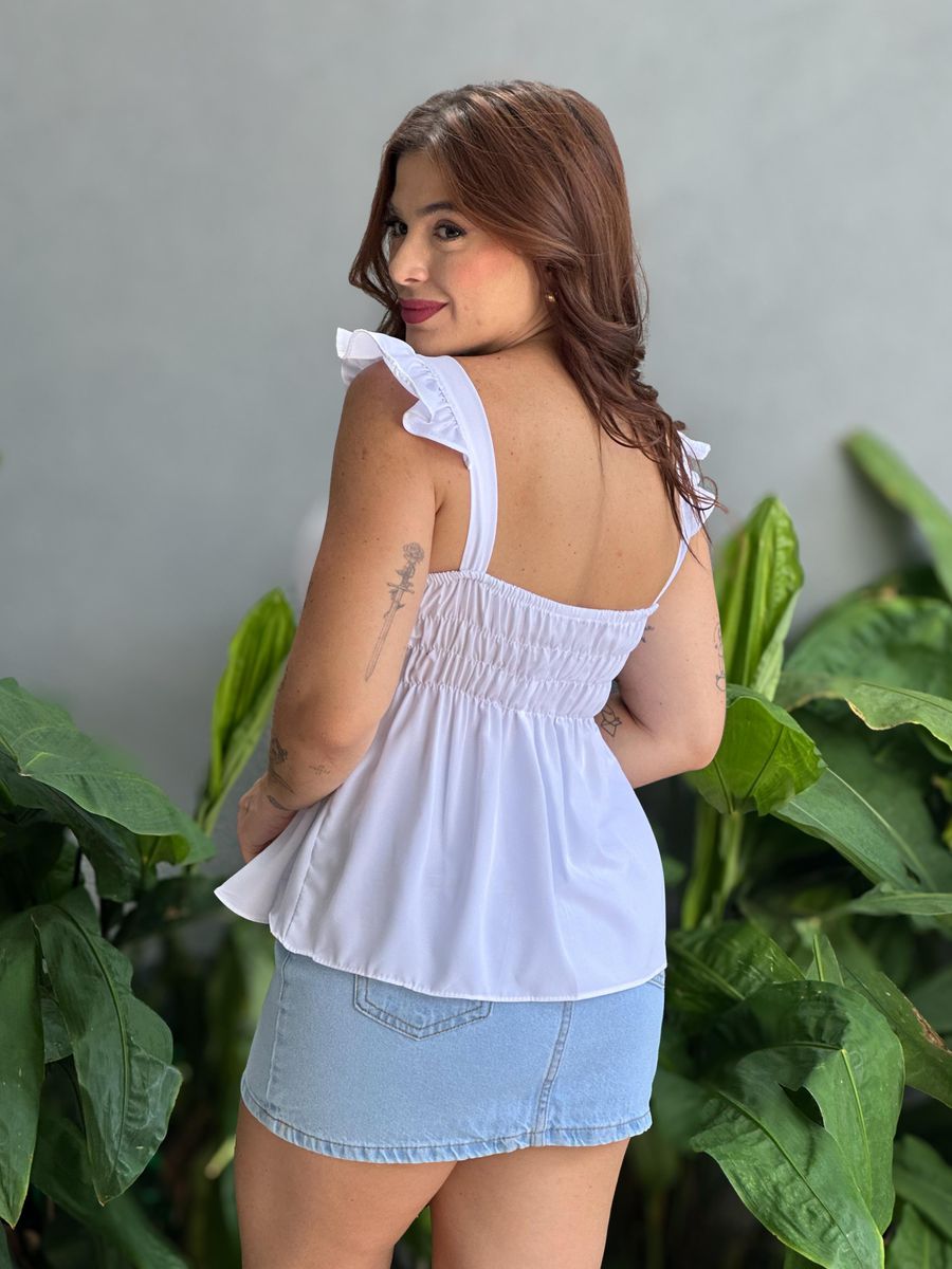 Bata Lana em Crepe BRANCO