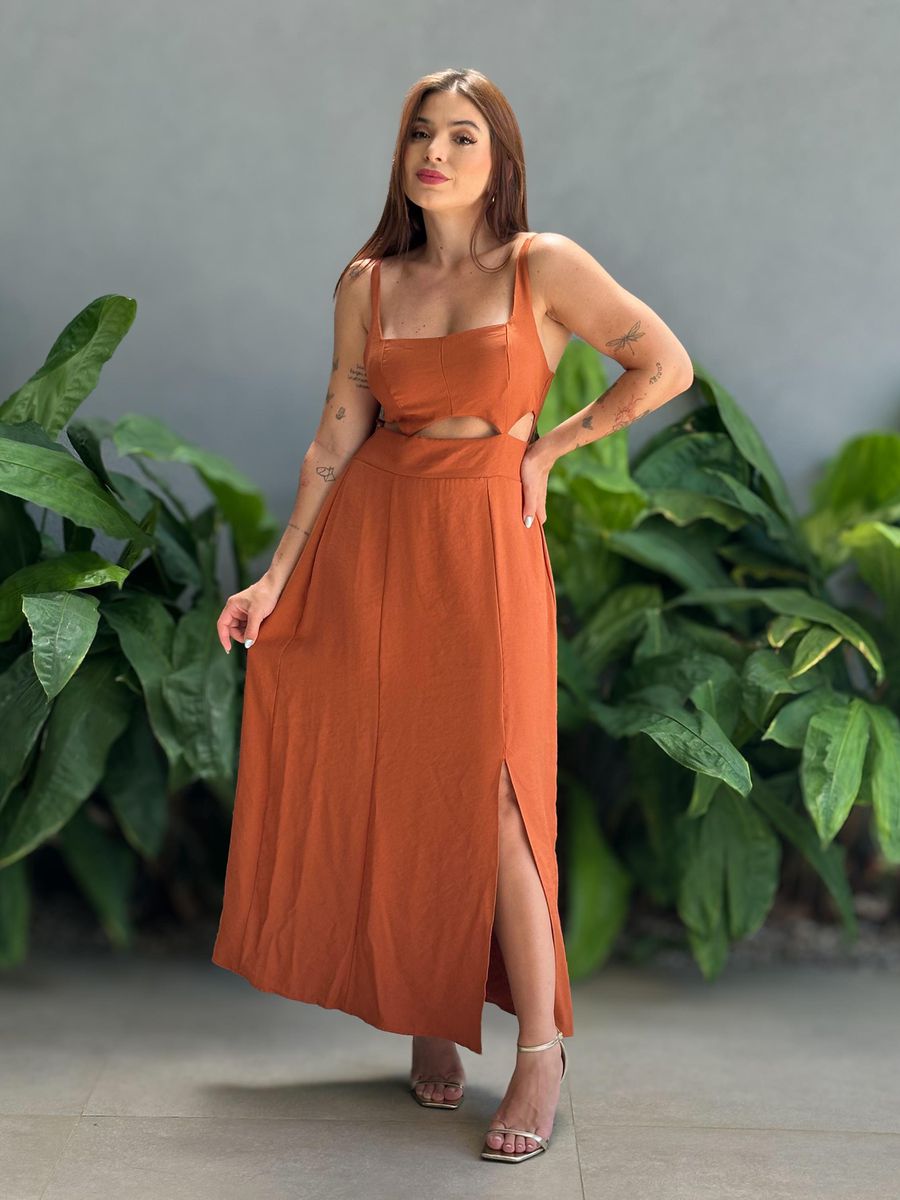 Vestido Midi Jhenifer TERRACOTA