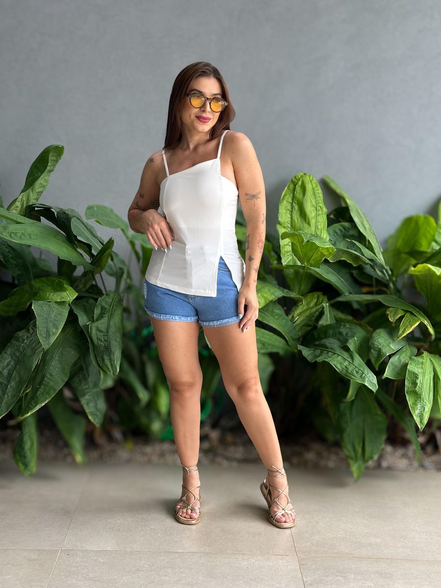 Blusa Assimetrica Juju OFF WHITE