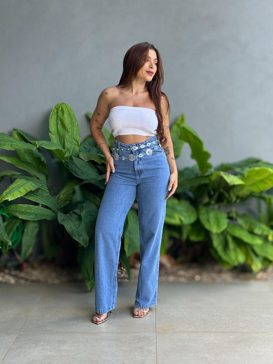 Top faixa em Tricot Modal OFF WHITE