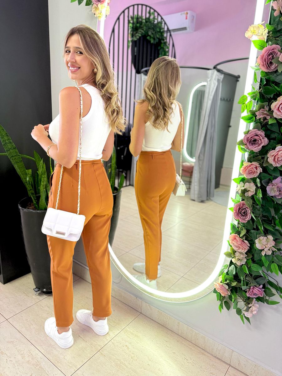 CALÇA LUA ALFAITARIA CARAMELO