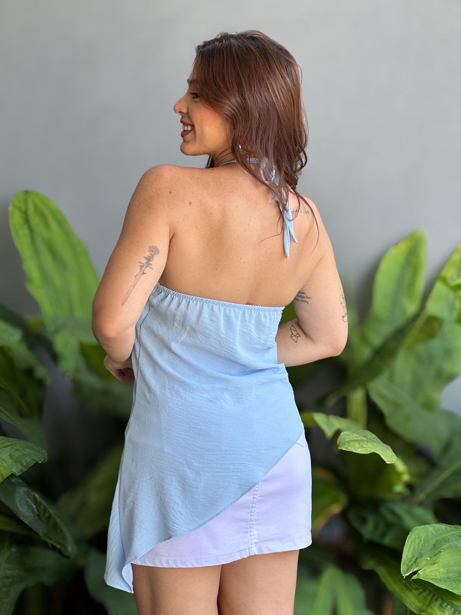 Blusa Lara Assimétrica AZUL BEBE