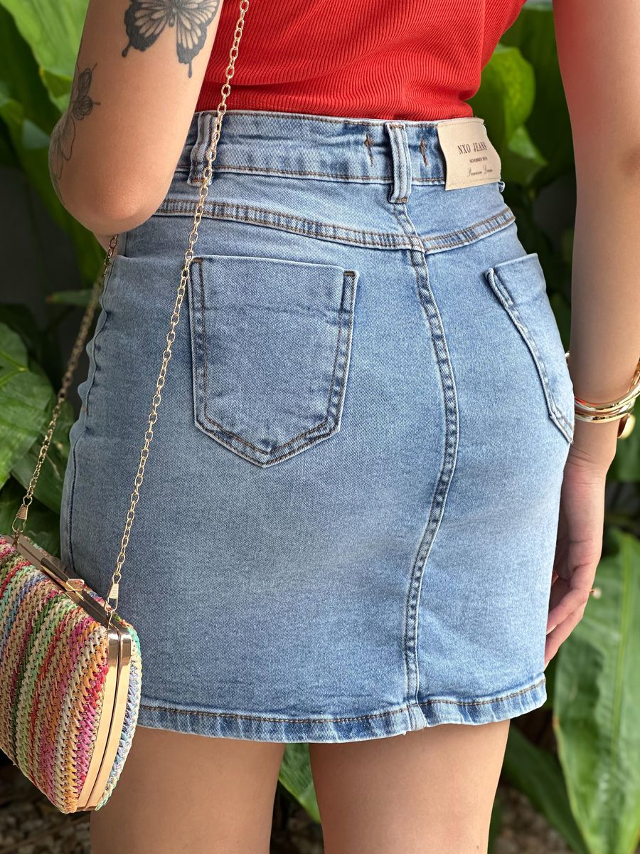 Saia Jeans Nexxo 06 LAVAGEM MEDIA 