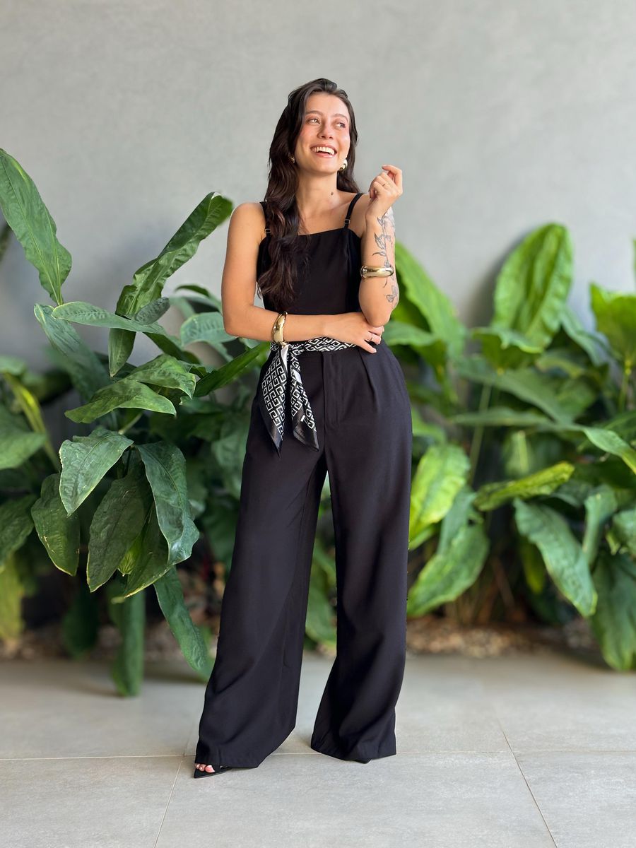 Cropped Liocel Lira Alças Finas PRETO