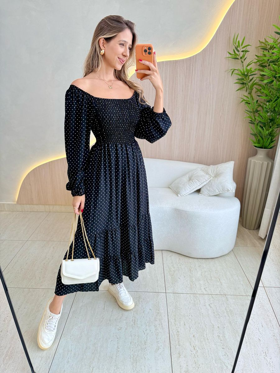 VESTIDO MIDI LUARA PRETO