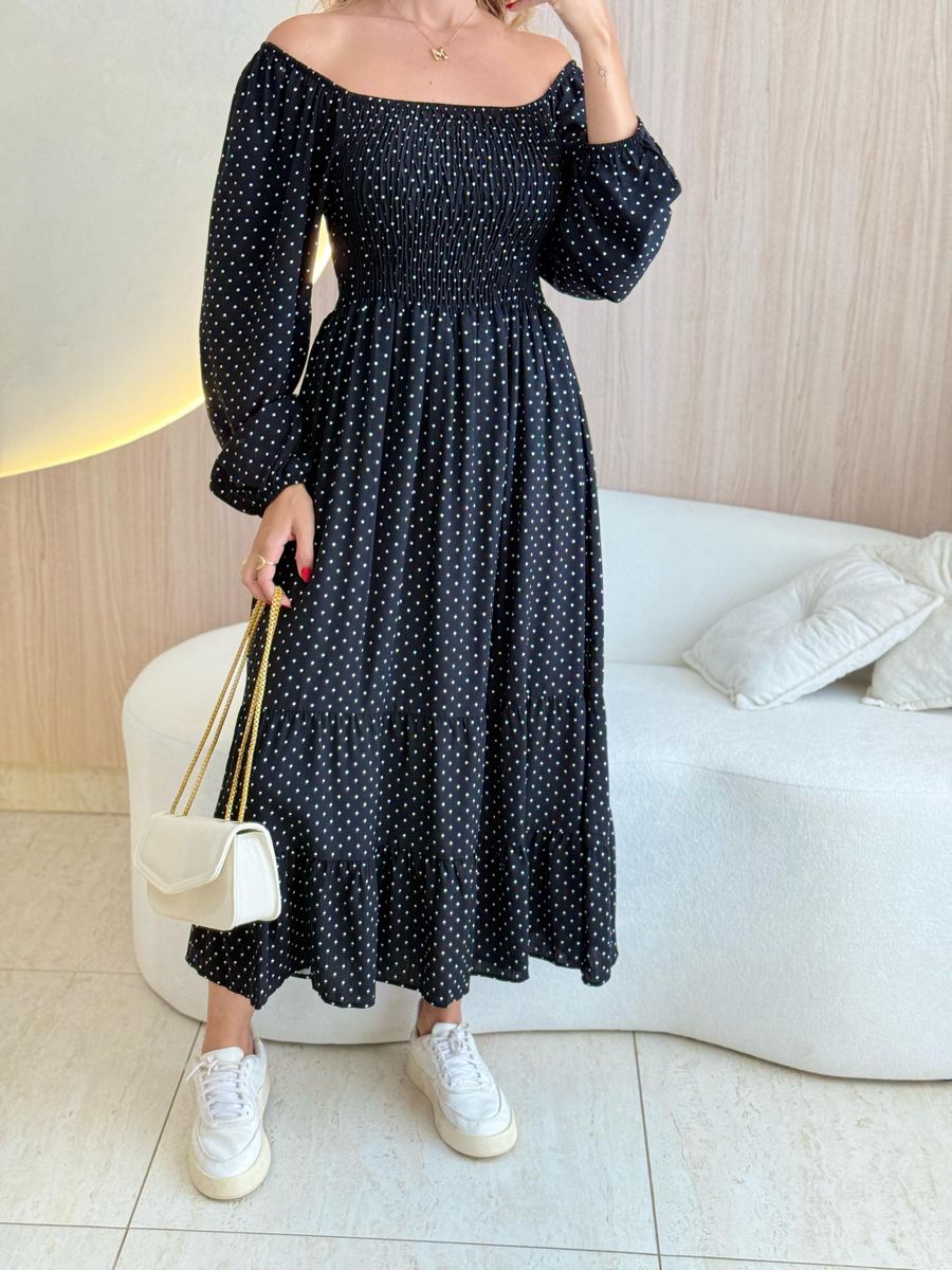 VESTIDO MIDI LUARA PRETO