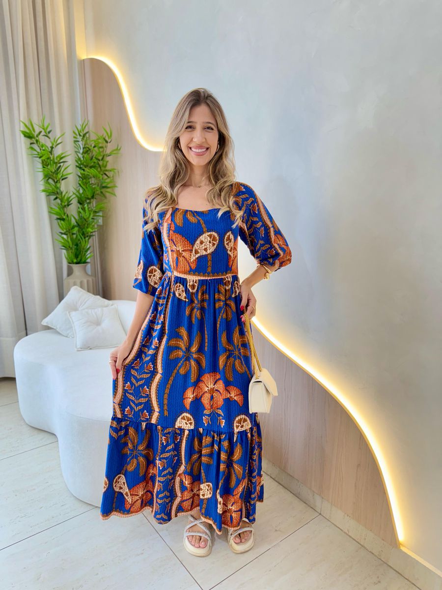 VESTIDO LONGO ANABELE AZUL MARINHO
