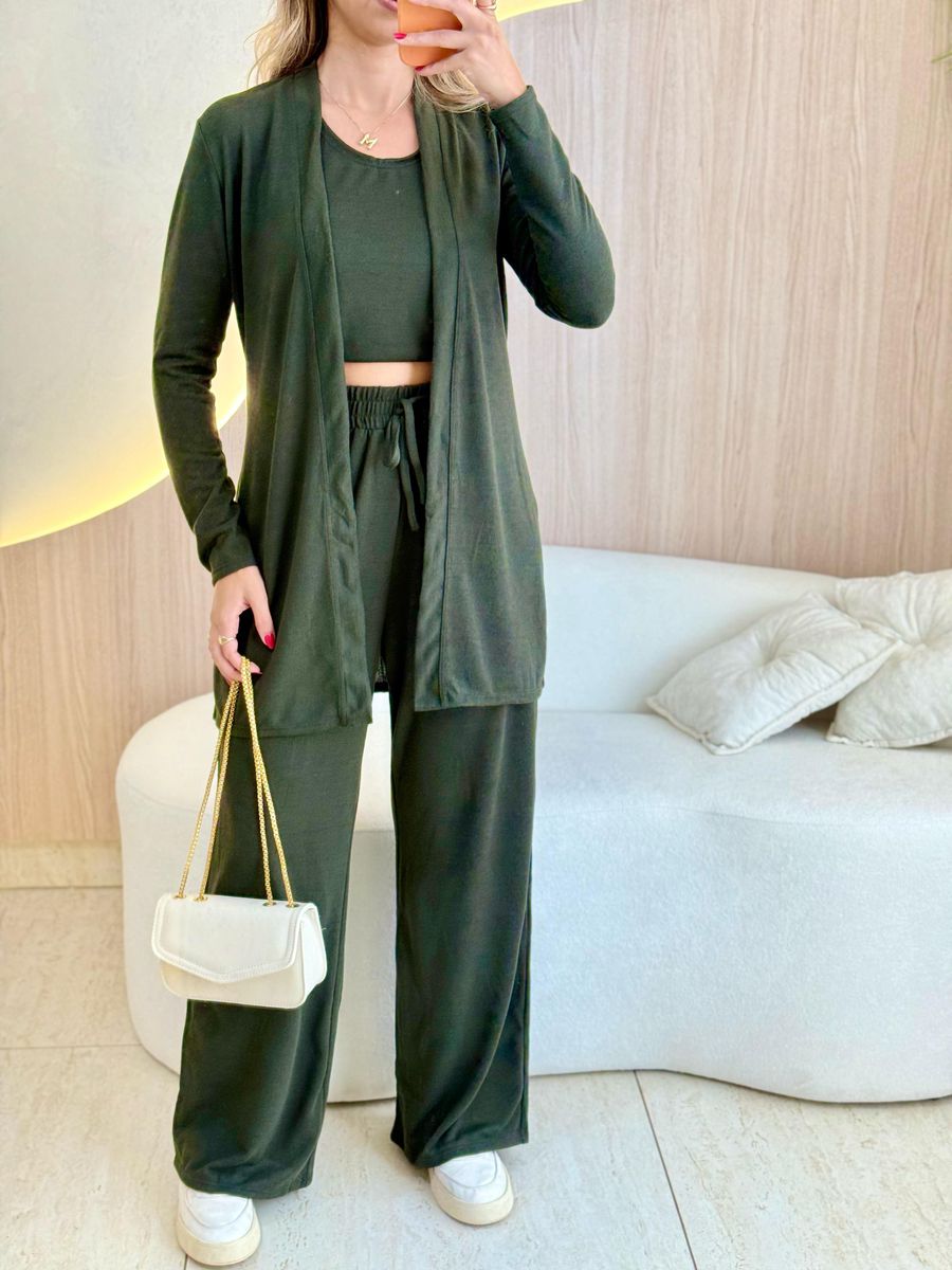 CONJUNTO 3 PEÇAS VERDE