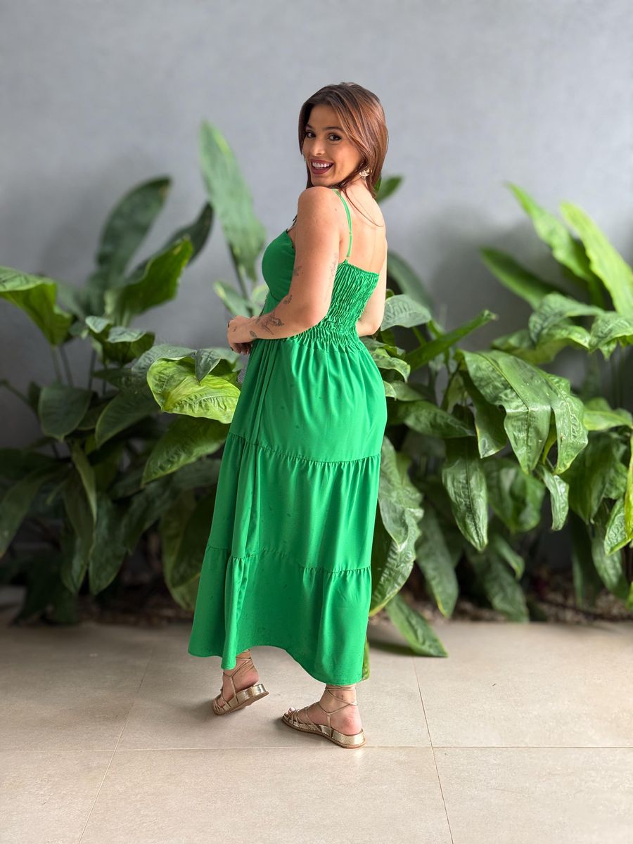 Vestido Midi Flavia VERDE BANDEIRA