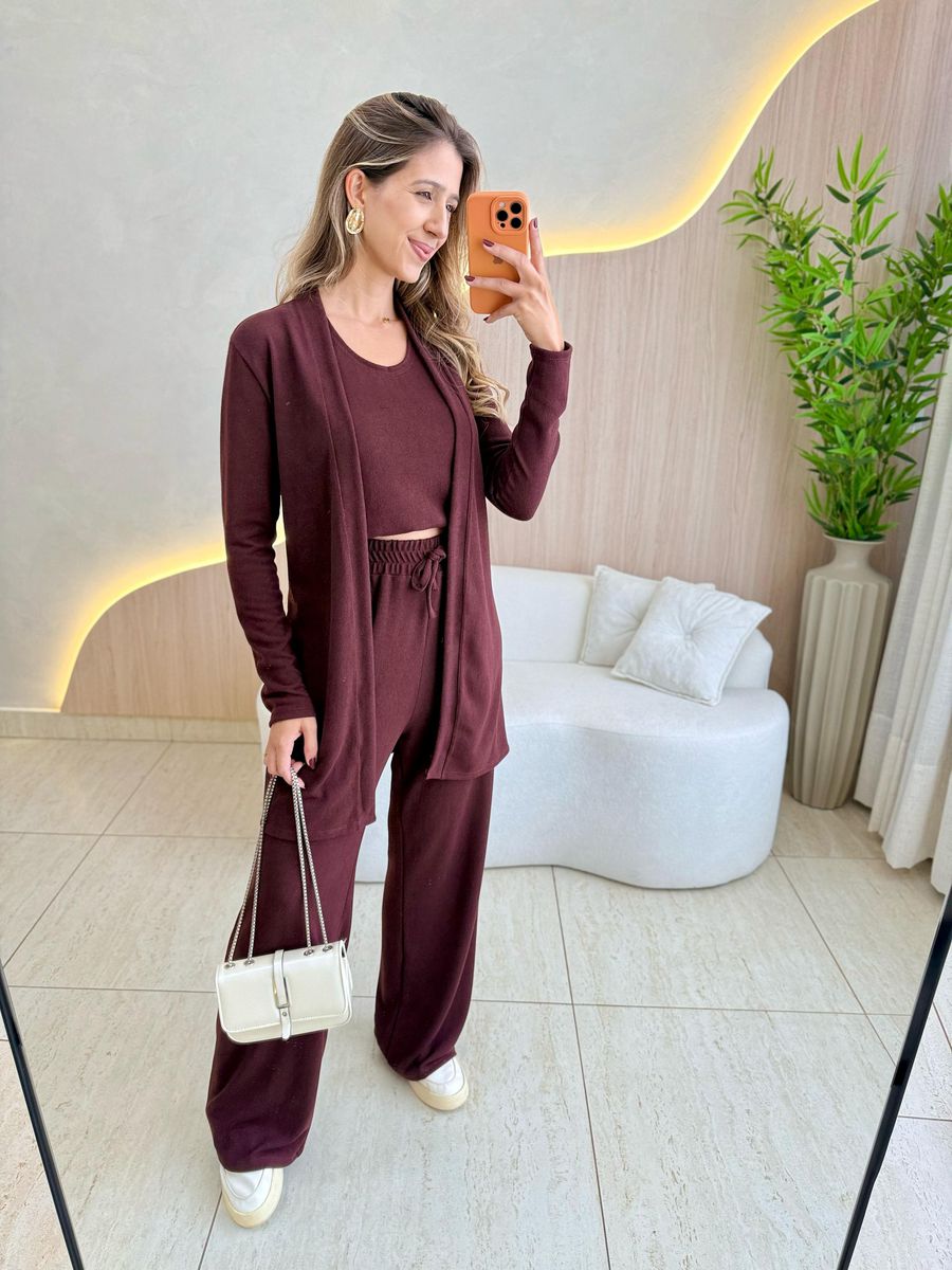 CONJUNTO 3 PEÇAS VINHO