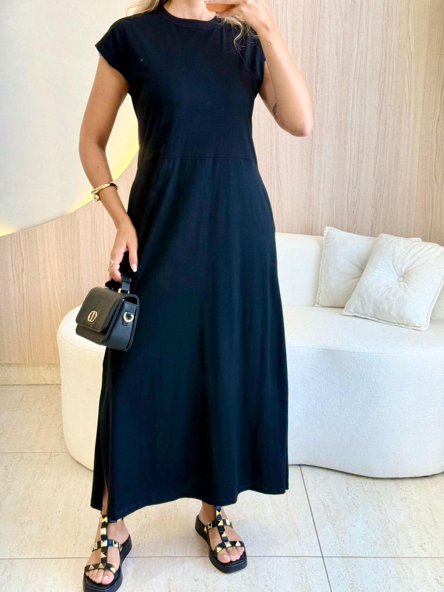 VESTIDO MIDI MAFER PRETO