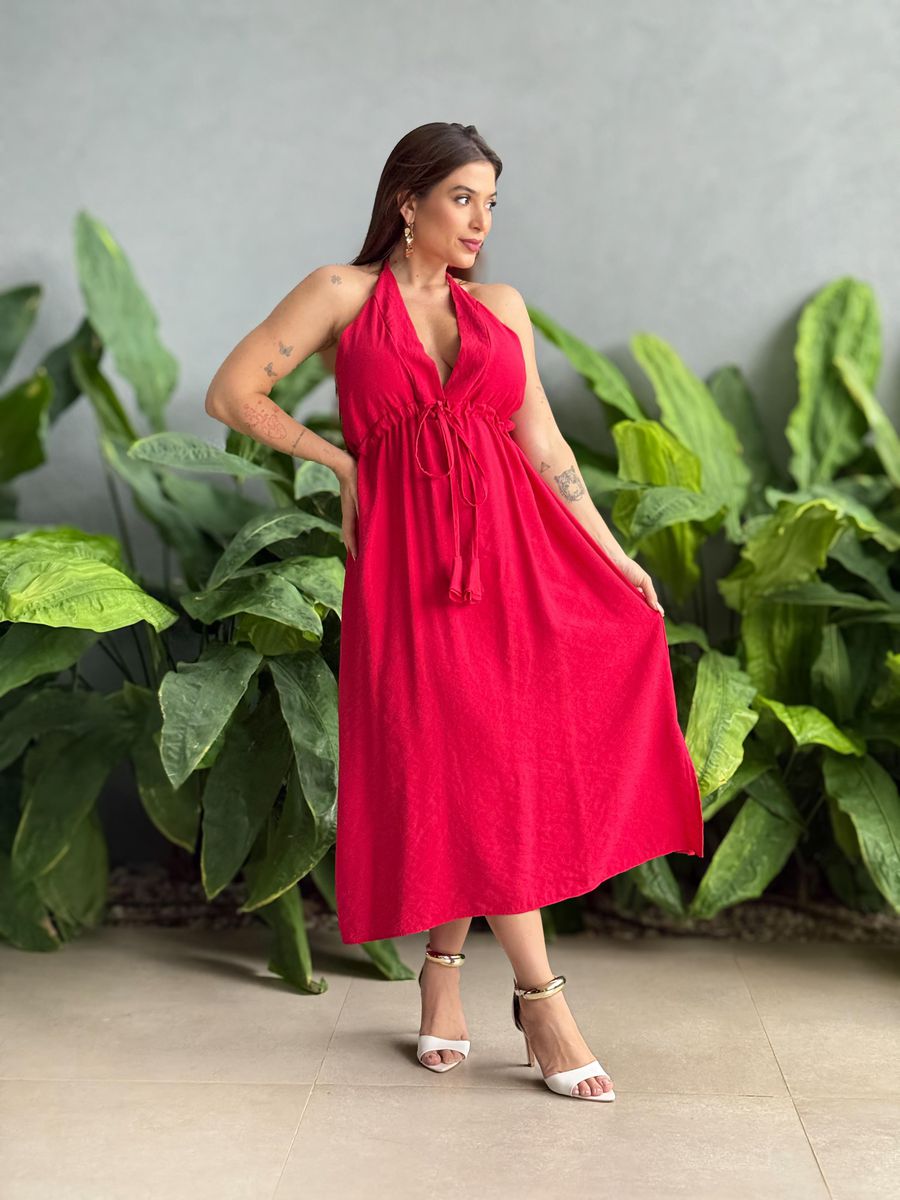 Vestido Midi Camila VERMELHO