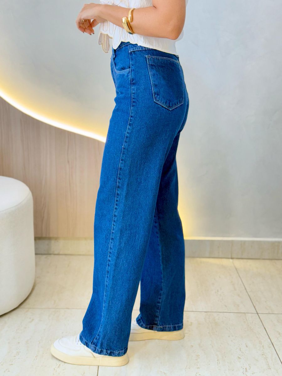 CALÇA WIDE LEG RAYANE JEANS ESCURO