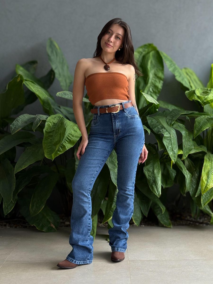 Top faixa em Tricot Modal TERRACOTA