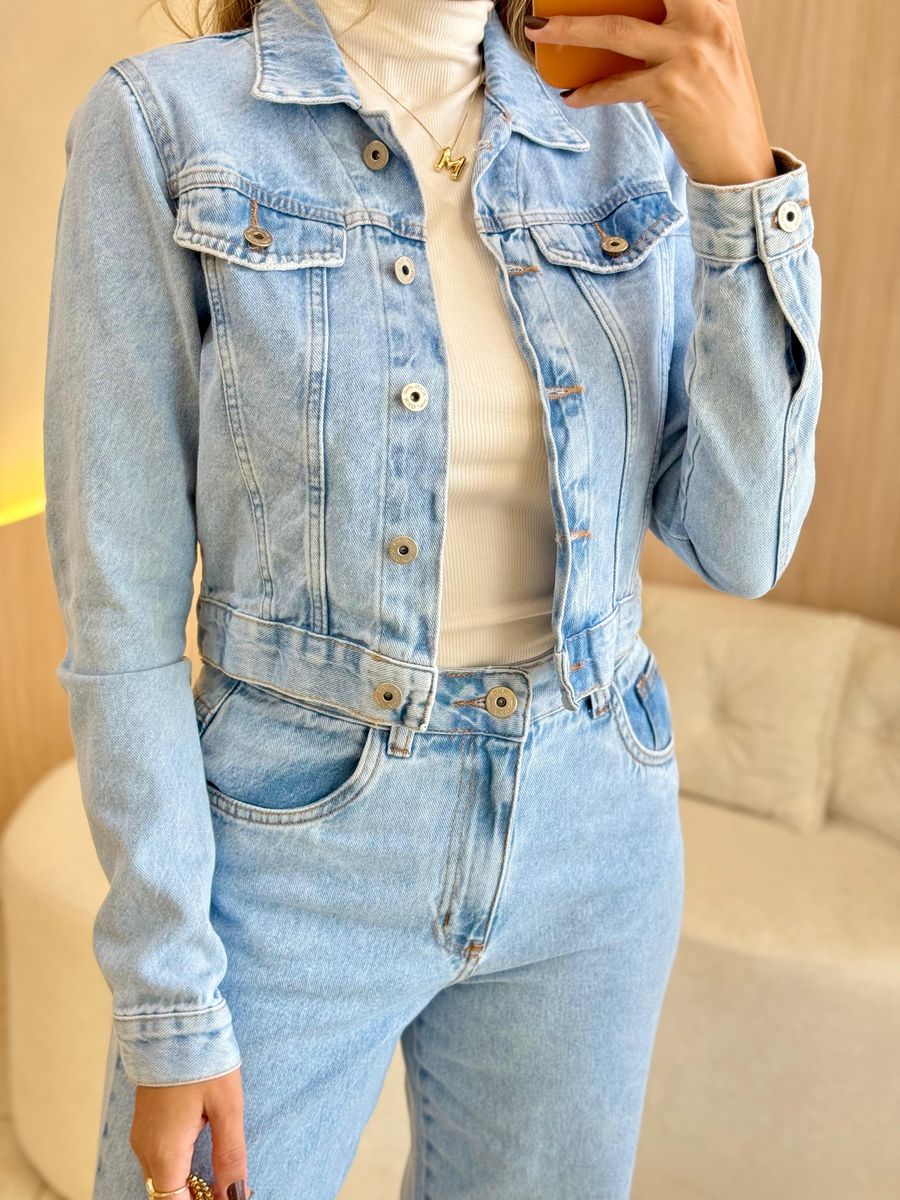JAQUETA JEANS OLIVIA JEANS CLARO