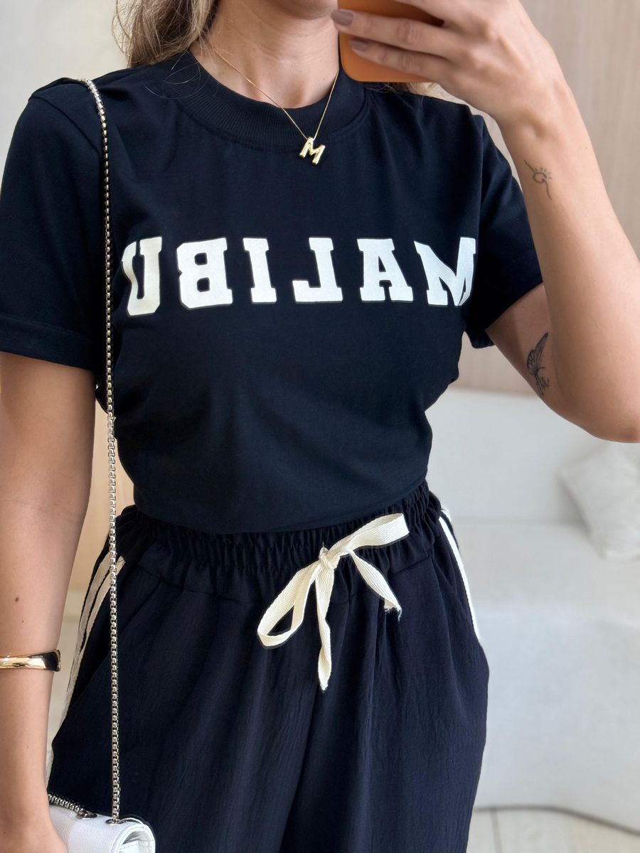 T-SHIRT MALIBU PRETO