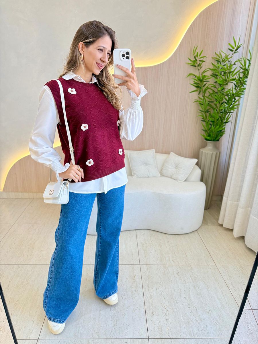 CONJUNTO CAMISA MARIA FLOR MARSALA