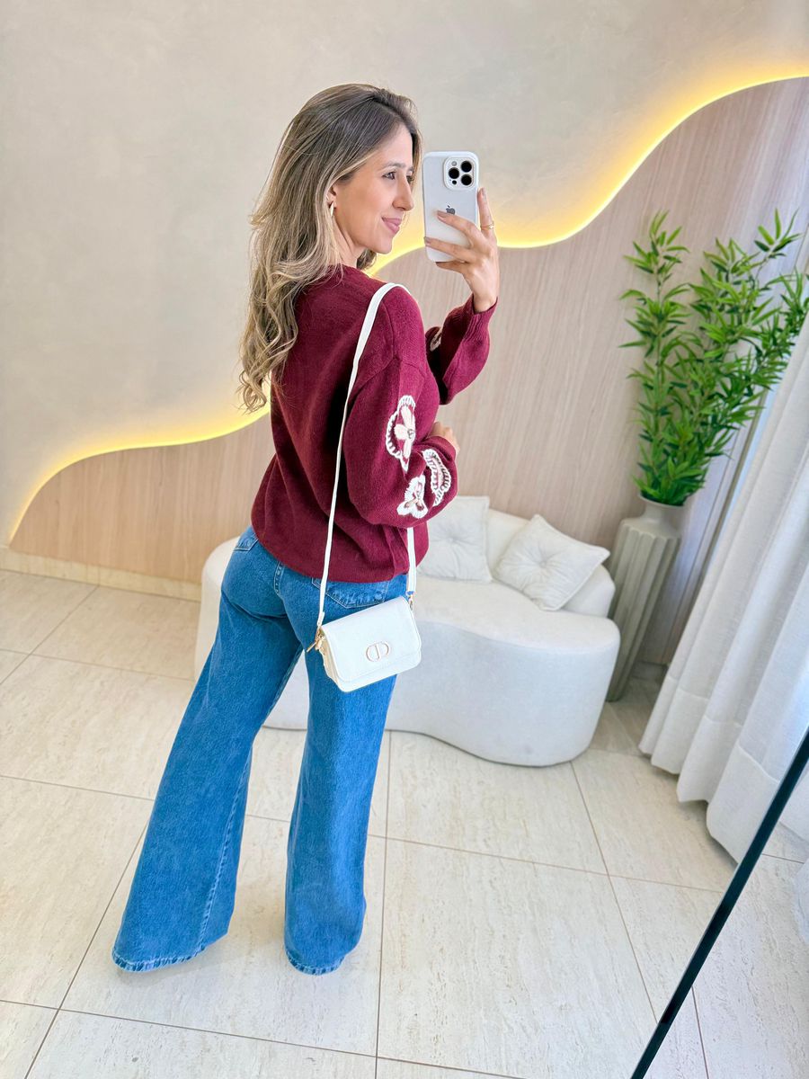 BLUSA TRICOT OLÍVIA MARSALA