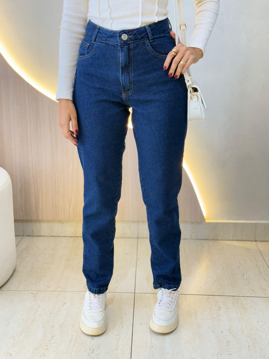 CALÇA JEANS MOM ESCURA JEANS