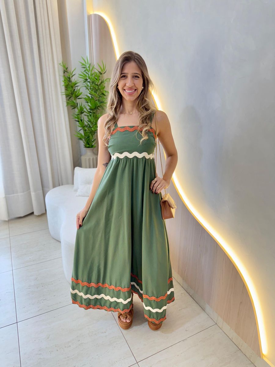 VESTIDO LONGUETE CAROLAYNE VERDE
