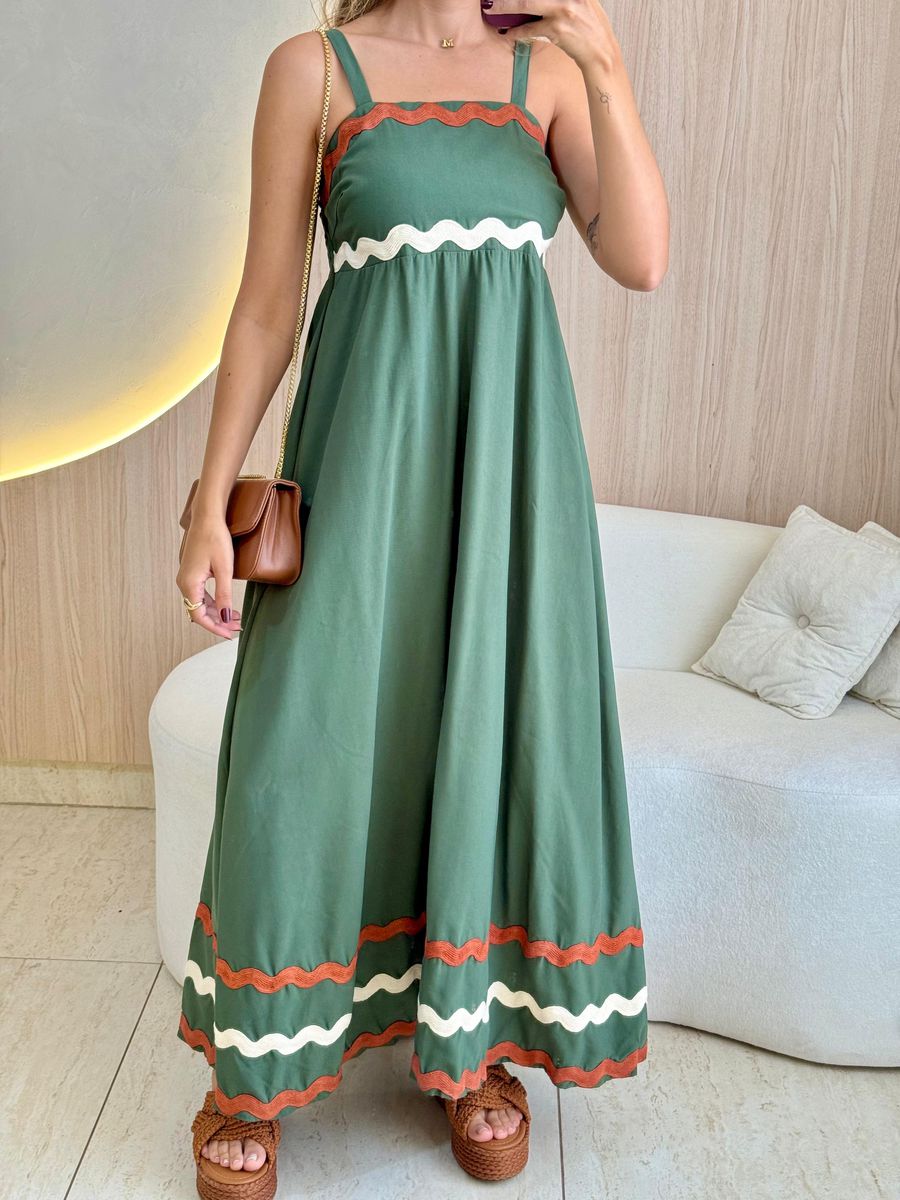 VESTIDO LONGUETE CAROLAYNE VERDE