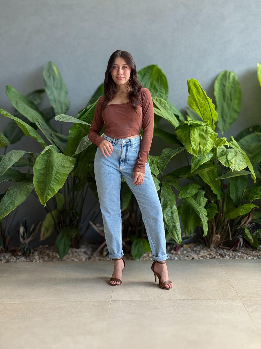 Calça Mom Jeans Nexxo 15 LAVAGEM CLARA 