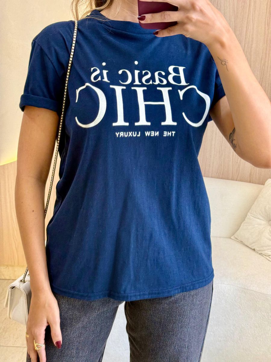 T-SHIRT BASIC AZUL MARINHO