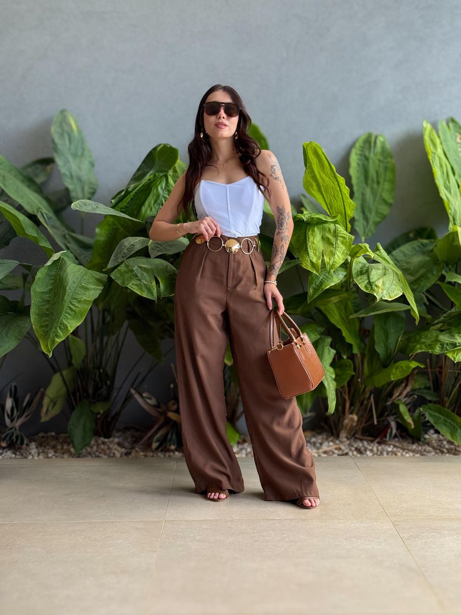 Cropped Corselet em Poliamida BRANCO