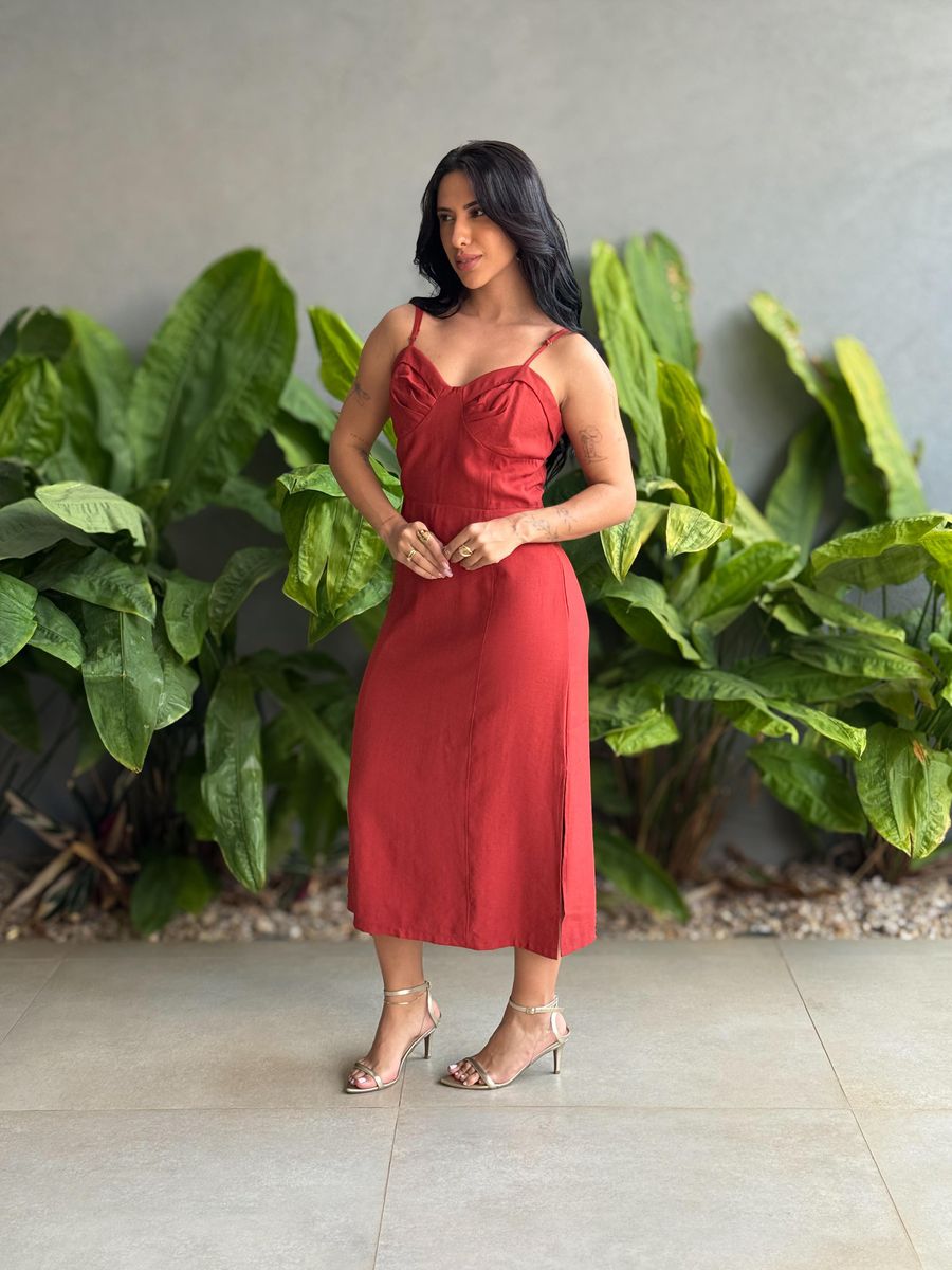 Vestido Midi Angelica TERRACOTA