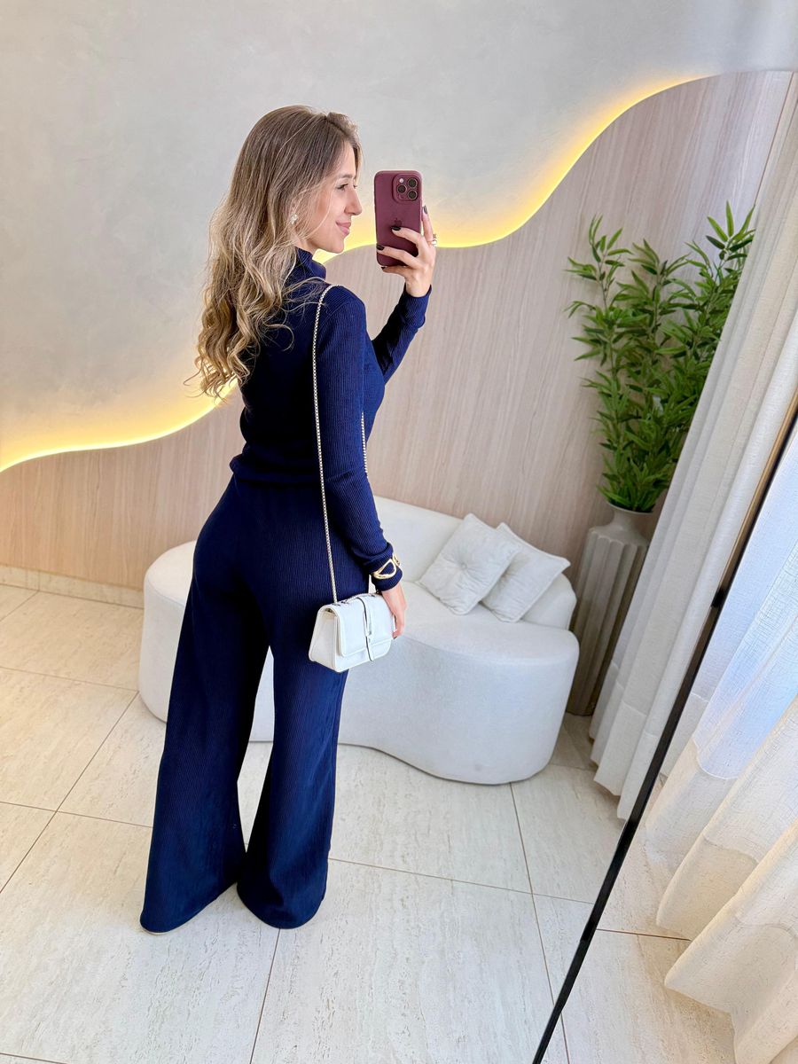 CONJUNTO CALÇA CLARISSE AZUL MARINHO
