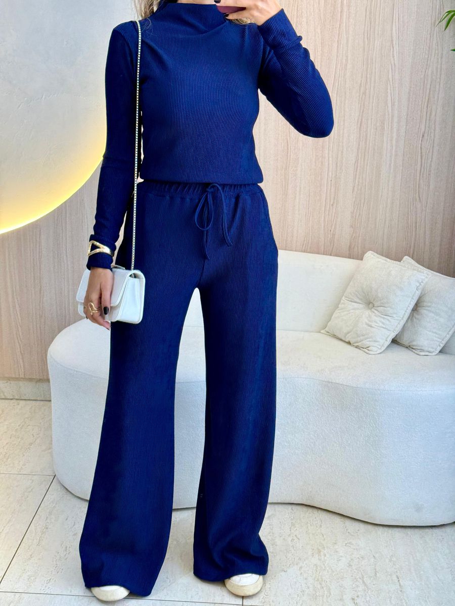 CONJUNTO CALÇA CLARISSE AZUL MARINHO