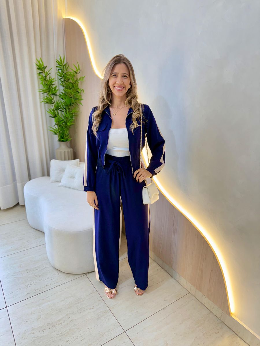 CONJUNTO PANTALONA ANALU AZUL MARINHO