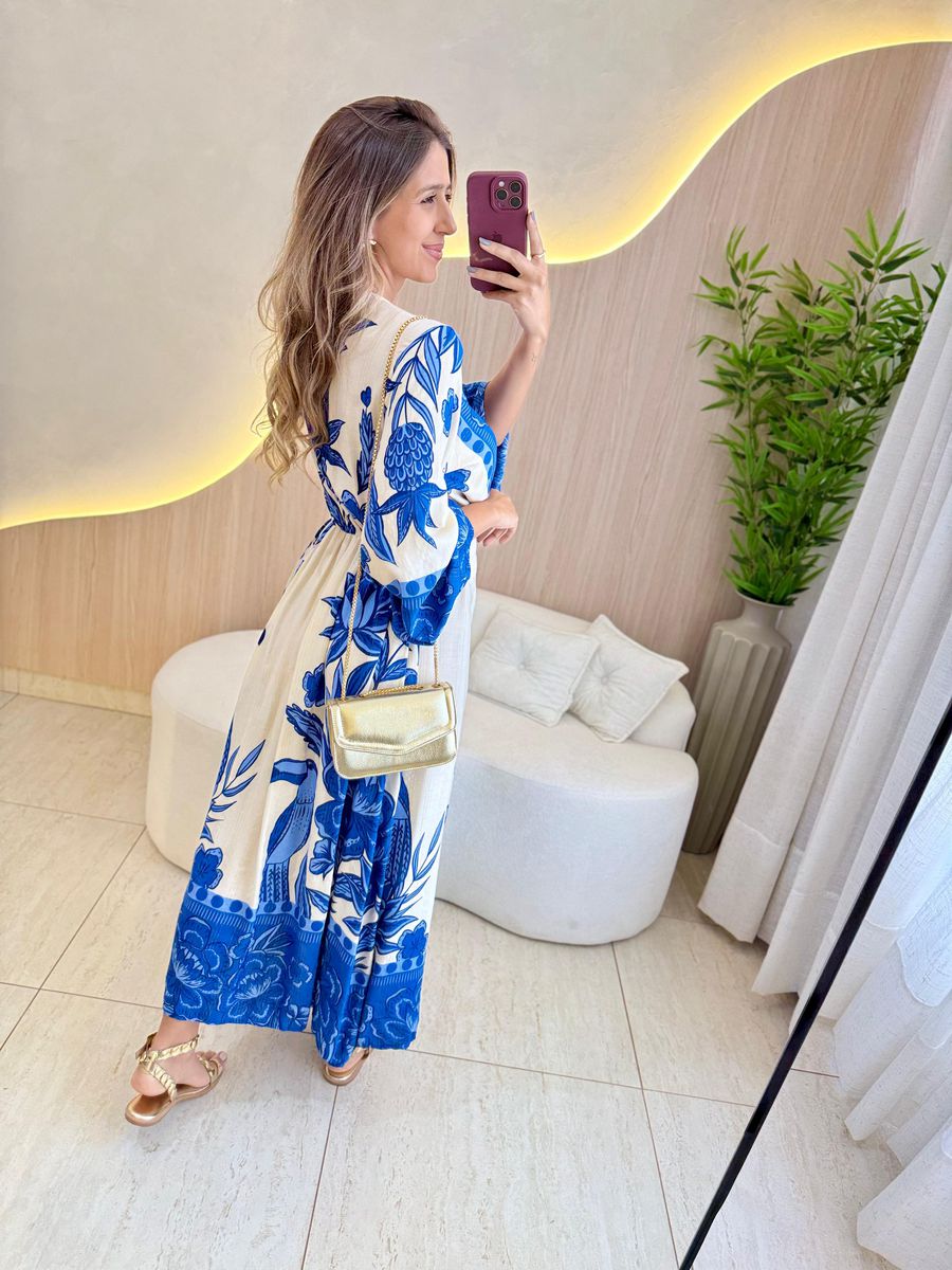 VESTIDO ESTAMPADO ISADORA AZUL