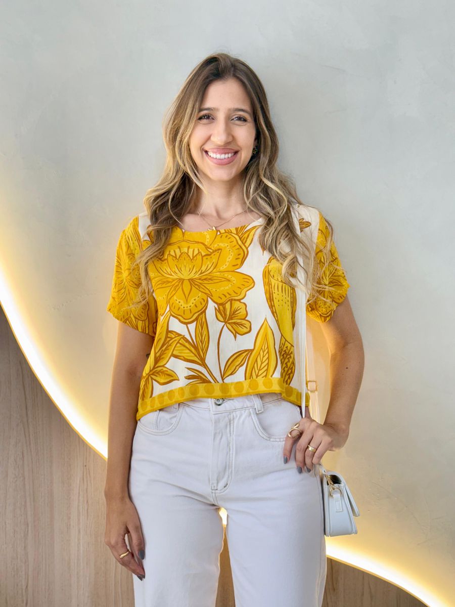 BLUSA CROPPED ISIS AMARELO