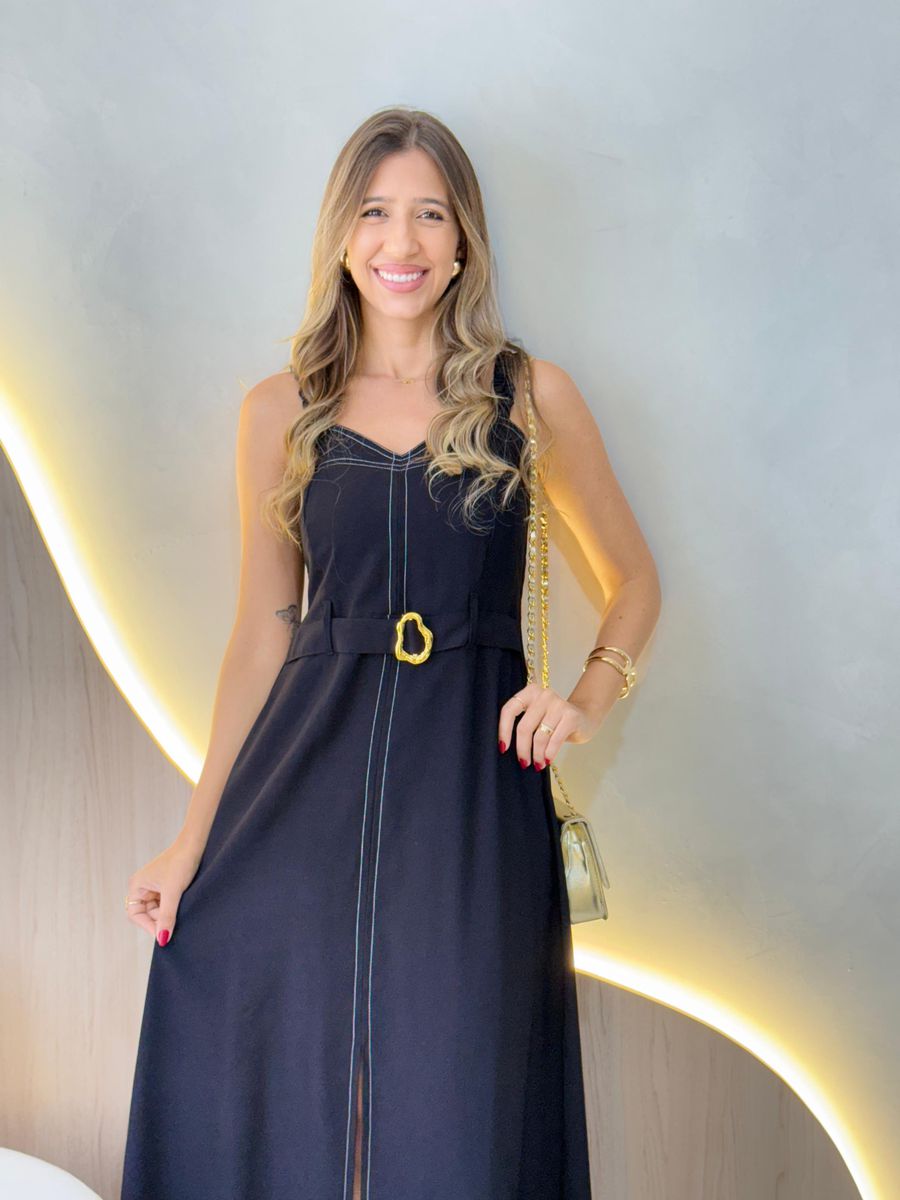 VESTIDO LONGO RAQUEL PRETO