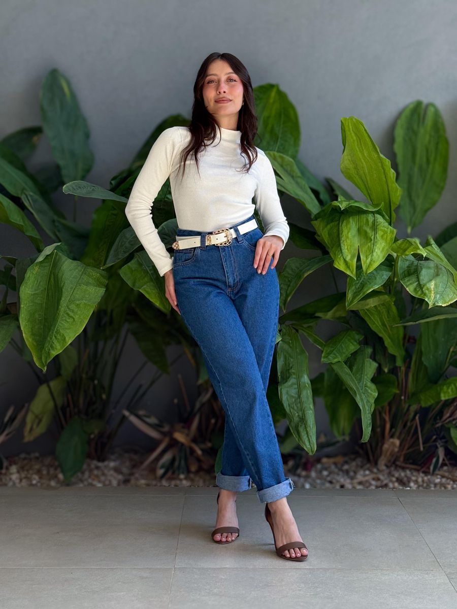 Calça Mom Nexxo 17 LAVAGEM ESCURA 